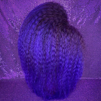 Large Textured Side Part with Glitter - Purple/Blue