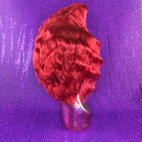 Styled Cherry Red Spiral Wig