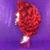 Styled Cherry Red Spiral Wig